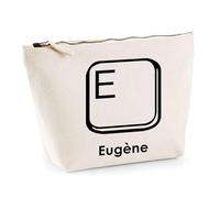 Trousse Eugène Lettre Clavier | Pochette Toilette Maquillage | Idée Cadeau Prénom Informaticien Geek Gamer Anniversaire Oncle Parrain Beau Papa Collègue Départ Retraite Noël
