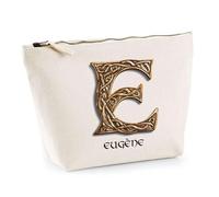 Trousse Eugène Lettre Viking | Pochette Toilette Maquillage | Idée Cadeau Prénom Motard Jeux de Rôle Vidéo Anniversaire Oncle Parrain Beau Papa Collègue Départ Retraite Noël