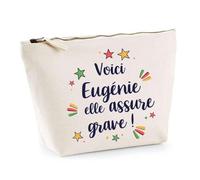 Trousse Eugénie Elle Assure Grave ! | Pochette Maquillage Make-up Toilette Cadeau Fête des Mères Anniversaire Soeur Noël Tata Marraine