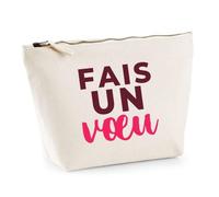 Trousse Fais Un Vœu - Pouch Case - Idée Trousse Rangement Cadeau Anniversaire Fête Original Famille Travail Départ Collègue Retraite Noël. - Bordeaux