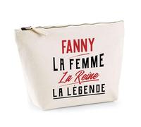 Trousse Fanny la Femme la Reine la Légende | Pochette Toilette Maquillage | Idée Cadeau Petite Amie Copine Maman Amour Humour Noël Anniversaire Fête des Mères