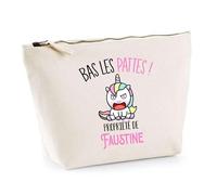 Trousse Faustine Bas Les Pattes Licorne | Idée Fête des mères Cadeau Travail Retraite Trousse Maquillage Toilette