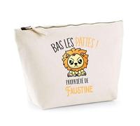 Trousse Faustine Bas Les Pattes Lion | Idée Fête des mères Cadeau Travail Retraite Trousse Maquillage Toilette