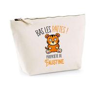 Trousse Faustine Bas Les Pattes Tigre | Idée Fête des mères Cadeau Travail Retraite Trousse Maquillage Toilette