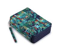 Trousse Feutre Sac à Crayons 200 Trous Fleurs colorées | Ensemble de mallette à dessin multifonctionnelle créative de grande capacité(Color-C(Empty bag))