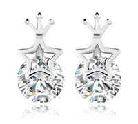 Trousse Fil Colle Bijoux Zircon Drop Earrings Women Creative Earring Line Fashion Earrings Stud Jewelry For Lady Birthday Outils Pince Perceuse Bijoux (Silver, One Size)