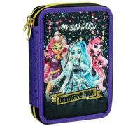 Trousse Fille Double Zippée En Tissu Avec Set Décriture Monster High Bleu / Violet / Gris TU