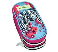 Trousse Fille Ovale Hallmark Imprimé Zèbre Deux Compartiments Blanc / Noir / Gris TU