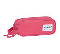 Trousse Fille Rectangulaire 2 Compartiments En Toile Rembourrée Rose TU