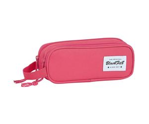 Trousse Fille Rectangulaire 2 Compartiments En Toile Rembourrée Rose TU
