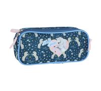 Trousse Fille Rectangulaire Double Compartiment Textile Motif Cheval Bella Sara Bleu / Rose TU