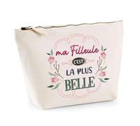 Trousse Filleule la Plus Belle | Pochette Maquillage Make-up Toilette Cadeau Fête des Mères Anniversaire Soeur Noël Tata Marraine