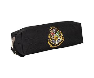 Trousse Fourre-tout Harry Potter - Noire - 20x5x5 cm - Trousse en Polyester - Fermeture Éclair - Motif Poudlard - Produit Original Conçu en Espagne