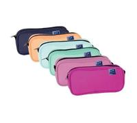 Trousse Fourre-tout Rectangulaire - OXFORD - Coloris Aléatoire - Polyester - 22x10x4cm - Enfant - Zippée - Mixte