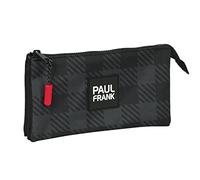 Trousse Fourre-Tout Triple Paul Frank Campers Noir (22 x 12 x 3 cm)