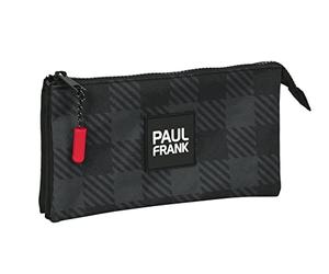 Trousse Fourre-Tout Triple Paul Frank Campers Noir (22 x 12 x 3 cm)