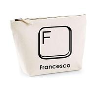 Trousse Francesco Lettre Clavier | Pochette Toilette Maquillage | Idée Cadeau Prénom Informaticien Geek Gamer Anniversaire Oncle Parrain Beau Papa Collègue Départ Retraite Noël