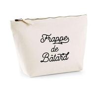 Trousse Frappe de Bâtard | Pochette Toilette Maquillage | Idée Cadeau Humour Drôle Marrant Original Anniversaire Fête