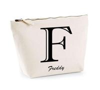 Trousse Freddy Lettre Chic | Pochette Toilette Maquillage | Idée Cadeau Prénom pour Cuisinier Barbecue Jardinage Oncle Parrain Beau Papa Collègue Départ Retraite Noël
