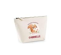 Trousse Gabrielle Princesse écureuil| Pochette Enfant Mignonne Toilette Maquillage Idée Cadeau pour Jeune