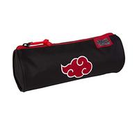 Toy Bags Trousse ronde Naruto Cloud - 1 grand compartiment, doublée, brodée - 8×22×8 cm