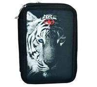 Trousse Garçon Double Zip Remplie Dark Tiger No Fear 23 Cm Noir / Blanc TU