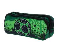 Trousse Garçon Rectangulaire Rembourrée Polyester Double Compartiment Must Vert / Prune TU