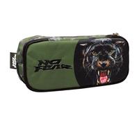 Trousse Garçon Zippée Matelassée Motif Puma Camouflage Vert Bouteille TU