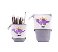 Trousse Garçons Personnalisée Legami Trousse Téléscopique Trousse à Crayons Dinosaure Cadeaux Pour Jeunes Enfants Trousse à Crayons Avec Support Pour Garçons Trousse à Avec Nom à Fermeture (Violet)
