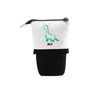 Trousse Garçons Personnalisée Legami Trousse Téléscopique Trousse à Crayons Dinosaure Cadeaux Pour Jeunes Enfants Trousse à Crayons Avec Support Pour Garçons Trousse à Avec Nom à Fermeture (Noir)