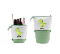 Trousse Garçons Personnalisée Legami Trousse Téléscopique Trousse à Crayons Dinosaure Cadeaux Pour Jeunes Enfants Trousse à Crayons Avec Support Pour Garçons Trousse à Avec Nom à Fermeture (Vert)
