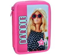 Trousse garnie Barbie Stars 18 CM - 2 compartiments - Rose - Enfant - Mixte - Trousse - Synthétique - Zippée