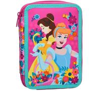 Trousse garnie - Disney - Princesse - 2 compartiments - Souple - Rose