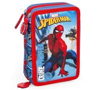 Trousse garnie - SPIDERMAN - 20 CM - 3 Compartiments - Zippée - Mixte