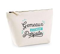 Trousse Gémeaux Ascendant Parfaite | Pochette Toilette Maquillage | Idée Cadeau Zodiaque Astrologie Horoscope Jeu de Mots Humour Original Noël Anniversaire Astrologue