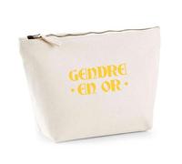 Trousse Gendre en Or | Pouch | Idée Pochette Toilette Maquillage Transport Cadeau Anniversaire Fête Original Famille Travail Départ Collègue Retraite