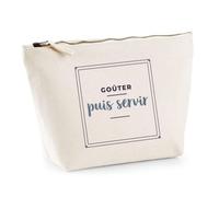 Trousse Gouter Puis Servir - Pouch Case - Idée Trousse Rangement Cadeau Anniversaire Fête Original Famille Travail Départ Collègue Retraite Noël. - Bleu&Gris - 3