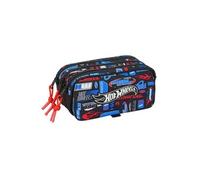 safta Hot Wheels Trousse Triple Grande Trousse pour Enfant, idéale pour Les Enfants d'âge Scolaire, Confortable et Polyvalente, qualité et résistance, 21,5 x 8 x 10 cm, Multicolore, M, Décontracté