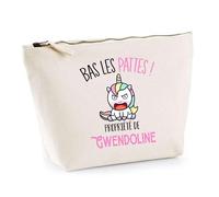 Trousse Gwendoline Bas Les Pattes Licorne | Idée Fête des mères Cadeau Travail Retraite Trousse Maquillage Toilette