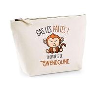 Trousse Gwendoline Bas Les Pattes Singe | Idée Fête des mères Cadeau Travail Retraite Trousse Maquillage Toilette