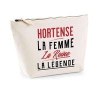 Trousse Hortense la Femme la Reine la Légende | Pochette Toilette Maquillage | Idée Cadeau Petite Amie Copine Maman Amour Humour Noël Anniversaire Fête des Mères