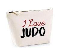 Trousse I Love Judo | Pochette Toilette Maquillage | Idée Cadeau Judoka Humour Sport Arts Martiaux Drôle Combat