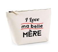 Trousse I Love ma Belle Mère | Pochette Toilette Maquillage | Idée Cadeau Belle Maman Humour Original Noël Anniversaire Famille Amour Fête des Mères