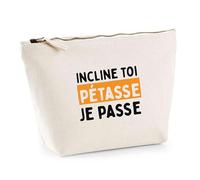 Trousse Incline toi pétasse Je Passe | Pouch | Idée Pochette Toilette Maquillage Transport Cadeau Anniversaire Fête Original Famille Travail Départ Collègue Retraite