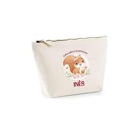 Trousse INES Princesse écureuil| Pochette Enfant Mignonne Toilette Maquillage Idée Cadeau pour Jeune