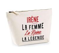 Trousse Irène la Femme la Reine la Légende | Pochette Toilette Maquillage | Idée Cadeau Petite Amie Copine Maman Amour Humour Noël Anniversaire Fête des Mères