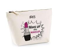 Trousse Iris Wake Up and Makeup | Pochette Maquillage Routine Beauté Cadeau Anniversaire Femme Fête des Mères Mamies