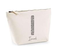 Trousse Ismaïl Lettre Littérature | Pochette Toilette Maquillage | Idée Cadeau Prénom Livre Lecture Anniversaire Oncle Parrain Beau Papa Collègue Départ Retraite Noël