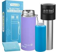 Trousse isotherme insuline électrique de voyage avec chargeur USB Tilcare - Kit de refroidissement des médicaments approuvé par le TSA - Lavande