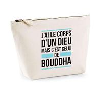 Trousse J'Ai Le Corps d'un Dieu | Pochette Toilette Maquillage | Idée Cadeau Humour Drôle Marrant Original Anniversaire Fête